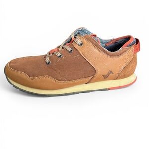 Forsake Lewis Rusty Brown Canvas Leather Lightweight Sneakers Size 9.5